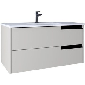 Resim Kobos Eylül 100 Cm Lavabo Dolabı Vanilla Grey Kb100049 Diğer 