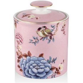 Resim Lamedore Floral Pink Büyük Boy Kapaklı Kavanoz 12x16 Cm 1lın-ca014l 