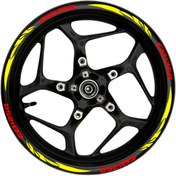 Resim Ogec Worx CB125R kırmızı yazılı sarı pençe şeritli 