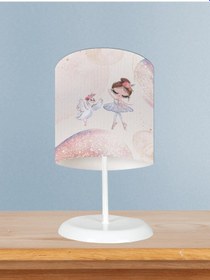 Resim Mekta Home Bebek Ve Çocuk Odası Kuğu Ve Balerin Desenli Abajur 