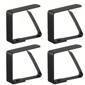 Resim 4 Paket Yeniden Kullanılabilir Büyük Paslanmaz Çelik Masa Örtüsü Klipsleri, Ev Yemek Masaları, Piknikler, Partiler, Kalın Masalar, Bahçe Masaları, Restoranlar, Aile Yemek Masaları, 7 x 8cm 