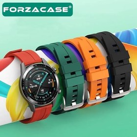 Resim Samsung Watch Active 2 44 mm ile uyumlu Tokalı Çizgi Desen Silikon Kordon Kayış - FC1069 
