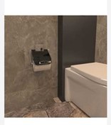 Resim ÇEÇEN HOME Krom Tuvalet Kağıtlık Kapaklı Modern Banyo Askısı ,güçlü Yapışkanlı Kromaskı DECOREV WC KAĞITLIK 
