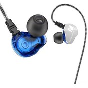 Resim Qkz Ck9 İki Hareketli Bobinli Kulak İçi Kulaklık, 3.5mm Plug, Mikrofonlu Kablolu Kontrol, Rahat Uyku, Mavi + Saklama Kutusu Ck9 CK9 