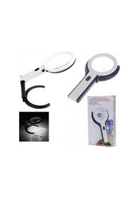 Resim 2x5x120mm 10 Ledli Masaüstü Büyüteç 