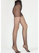 Resim Stil Puantiyeli Külotlu Çorap Siyah Cms000022-siyah Siyah 