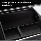 Resim Dancemonkey Tesla Model 3 Y Orta Konsol Organizatörü - Abs & Silikon, Siyah 