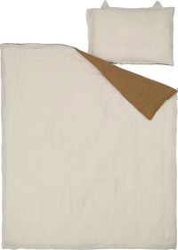 Resim Bebek Nevresim Takımı, Koyu Sarı-bej, 60x120 Cm 