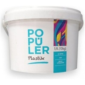 Resim Popüler Plastik İç Cephe Boyası 10 Kg Yeni Ambalaj 
