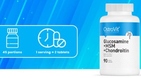 Resim OstroVit Glucosamine(glukozamin) + MSM + Chondroitin 90 tablets 