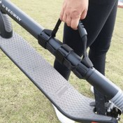 Resim 1 adet Dayanıklı Naylon Scooter Tutma Kayışı - Katlanabilir Scooterlar & Elektrikli Bisikletler için Taşıyıcı, Kolay Alım Yardımı, Siyah, Poliamid Malzeme, Scooter Direksiyon Tutacağı|Katlanabilir Tasarım|Dayanıklı Naylon Kayış 
