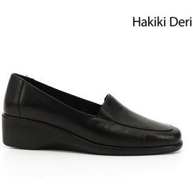 Resim Gönderi R Kadın Siyah Dolgu Taban Hakiki Deri Ayakkabı Gdza13424203 Siyah 