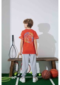 Resim Tarık 6-11 Yaş Erkek Çocuk Pijama Basket 3944210 - Turuncu Turuncu 
