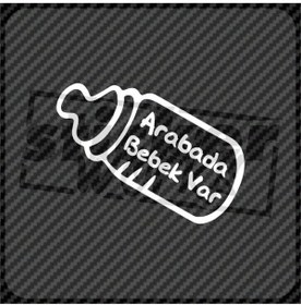 Resim Sticker Works Arabada Bebek Var Sticker 