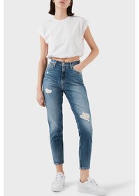 Resim Calvin Klein Bayan Kot Pantolon J20j224513 1a4 Mavi Mavi 