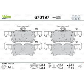 Resim VALEO 670197 Disk Fren Balatası Arka Aks Fiesta Vıı 2017- 