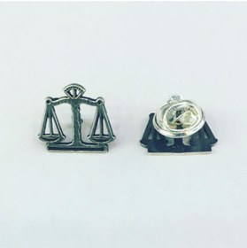 Resim Tmt Silver Gümüş Adalet Terazisi Rozet 