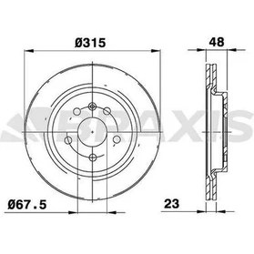Resim Braxis AE0349 Arka Fren Disk Aynası Havalı Insignia Sport Tourer 1.6 1.6t 1.8 2.0cdtı 07 08- 5691.28 