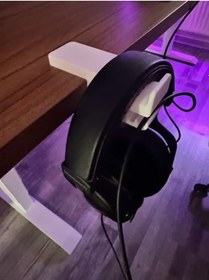 Resim Masa Kenarı Asılabilir Kulaklık Standı, Kulaklık Tutucu Beyaz 