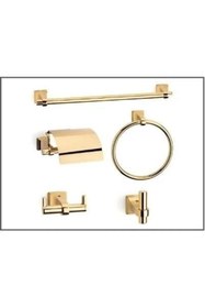 Resim DİZAYNAKS Line İkili Bornoz Askılığı Gold Kaplama 