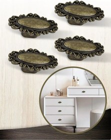 Resim Metalheart Mobilya Kolları Eski Altın 4 Adet 388807488 Siyah Mat 