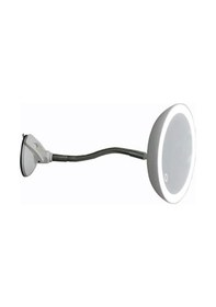 Resim Of Myth - Şerit Led Işıklı Banyo Makyaj-tıraş Aynası, 10x Hd Büyütme, Esnek, Dokunmatik Işık Kısma, Ayarlanabilir Kol Siyah 
