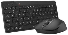 Resim A4 Tech FG2200 AIR2 Mini Kablosuz Klavye Mouse Seti, Usb, Siyah 