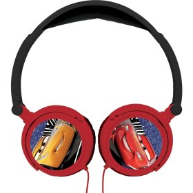 Resim Storemax Pixar Arabalar Mcqueen Kulaklık, Sınırlı Ses Gücü, Katlanabilir ve Ayarlanabilir, Kırmızı/siyah, HP010DC 