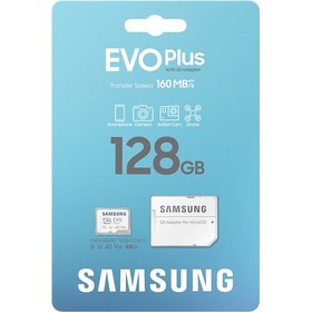 Resim Samsung Evo Plus MB-MC128SA/TR 128 GB Micro SD Hafıza Kartı 