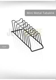 Resim Jet's Home Tezgah U Stu Tabaklık Paslanmaz Tabak Tutucu Bulas Iklık Metal Bulas Ik Sepeti Siyah siyah 