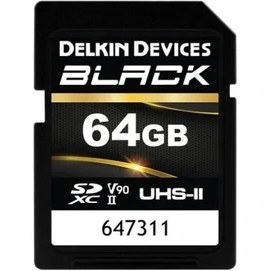 Resim DELKIN DEVICES BLACK 64GB SD UHS-II U3 V90 Hafıza Kartı 