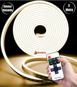 Resim 5 Metre Gün Işığı Esnek Neon Led Şerit Dimmer Kumandalı Dekoratif Aydınlatma Seti Sb-6537 