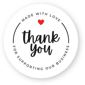 Resim AMBALAJ PAZARI Sticker 3 - Thank You 4x4 cm - 66 Adet 