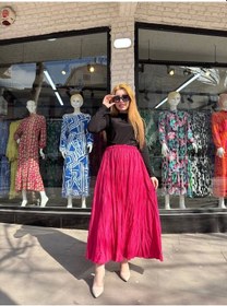 Resim Biçomi Kraş Etek Fuşya Fuşya 