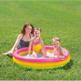 Resim Intex Şişirilebilir Zeminli 3 Boğumlu Sunset Havuz - 57412 V (Lisinya) 