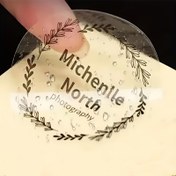 Resim Phomemo M110/M221/M220/M120 ve diğer taşınabilir etiket yazıcıları için uygun, DIY, hediye paketleme, isim etiketleri, teşekkür kartları, selamlama kartları vb. için mükemmel, şeffaf termal etiket kağıdı, 50x50mm 