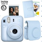 Resim Fujifilm Instax Mini 12 Fotoğraf Makinesi + 20'li Film + Laporta Albüm + Deri Kılıf Seti Mavi 
