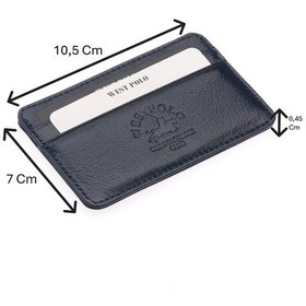 Resim Westpolo Hakiki Deri Unisex İnce Kartlık - Lacivert Lacivert 