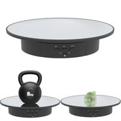 Resim Motorlu Dönen Vitrin Standı, 19.99cm Kaide, 360° Ayarlanabilir Hız, 7.71 KG Yük Kapasitesi, Fotoğrafçılık Mücevher 3D Model Sergisi, USB veya Pil ile Çalıştırılır (18650 Dahil Değildir), Plastik Döner Tabla 