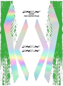 Resim Honda Pcx 2025 Uyumlu Far Üstü Film Hologram 