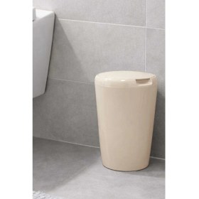 Resim PremiumPort Pratik 6 L Banyo ve Mutfak Tezgah Üstü Çöp Kovası Bej 