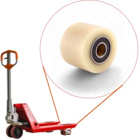 Resim 70X60X20 mm Transpalet Tekeri Rpr Rulmanlı Bilyalı Beyaz Tekerlek Palet Taşıma Arabası Tekeri 