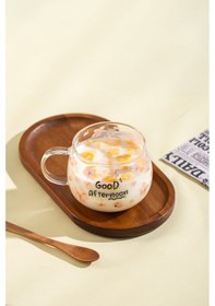 Resim Porsima 2089-1 2li Borosilikat Isıya Ateşe Dayanıklı Cam Kulplu Çay Bardağı Kahve Bardak Kupa Pembe 400 Ml Şeffaf 