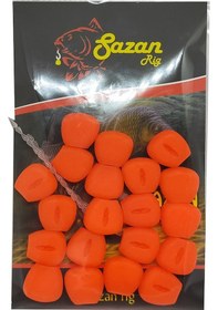 Resim 12 Mm Yüzen Silikon Kırmızı Mısır Yapay Yem ( 20 Adet) 