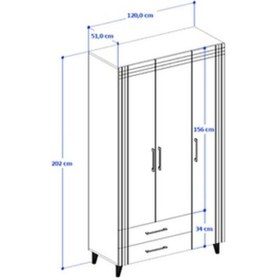 Resim Teo Gardırop - Antrasit 