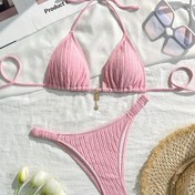 Resim Semman Mart Yönlendirme Kadınlar için Düz Renk Seksi Bikini Mayo Takımı 