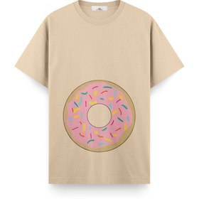 Resim Donut Girl - Hamile Regular Tshirt - Bej / L / Regular 