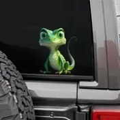 Resim Eğlenceli Timsah Karikatür Hayvan Etiketi - Canlı Yeşil Dinozor Tasarımı, Çiziklere Dayanıklı Vinil Decal Arabalar, Kamyonlar, Motosikletler, Mobilyalar, Pencereler, Dizüstü Bilgisayarlar ve Daha Fazlası İçin - Yaratıcı ve Dayanıklı Koruma, Sevimli Araba Aksesuarları, Dizüstü Bilgisayar Dekorasyonu, Eğlenceli Tasarım, Yüksek Kaliteli Yapıştırıcı 