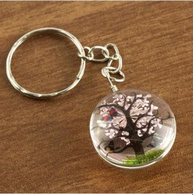 Resim Ilkeshop Ağaç Canlı Anahtarlık-renkli Çok Renkli 
