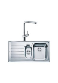 Resim Franke Neptün Net 651 1.5 Göz Sol Damlalık Çelik Eviye + Active Plus Doccia Krom Batarya Set 
